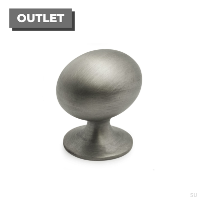 Bouton de meuble en étain brossé Victor
