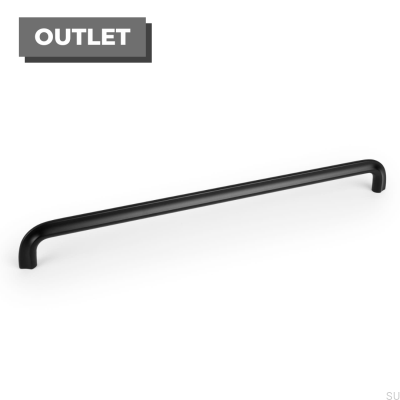 Poignée de meuble allongée Asi 320 Aluminium Noir Mat