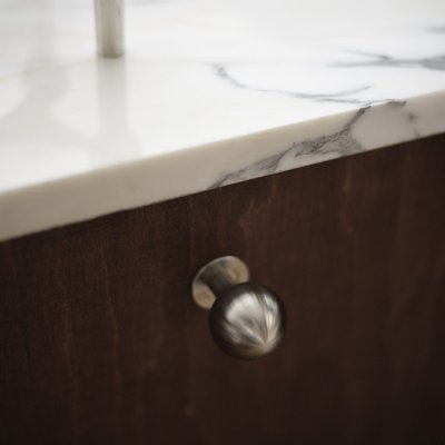 Bouton de meuble Marbelo 30, acier inoxydable brossé