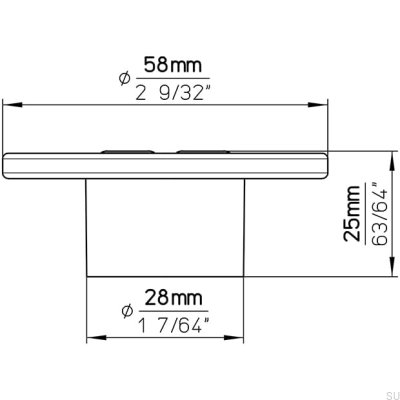 Bouton de meuble SM8257F 58 Plastique Rose