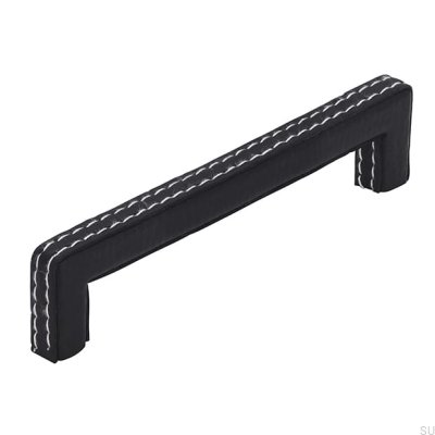 Poignée de meuble longitudinale SM8137I 128 Cuir Noir