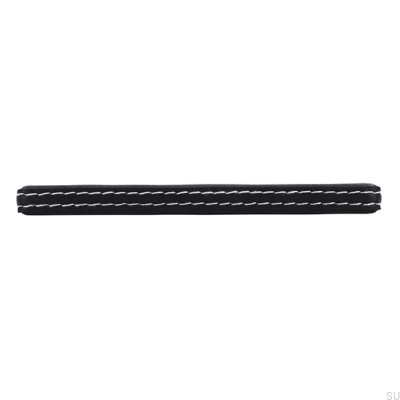 Poignée de meuble longitudinale SM8137I 128 Cuir Noir