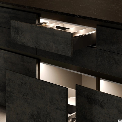 Luminaire LED Baski 800 24V/10,5W 3000K Argent