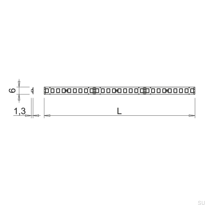 Bande LED flexylée SHEP6B 2m EVO 24V/11,2W 3000K