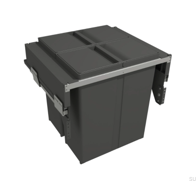 Poubelle de recyclage Wide 600, gris foncé