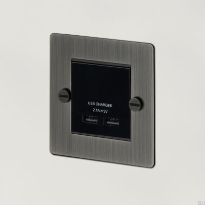 Module de prises USB doubles pour plaque européenne blanche, norme britannique