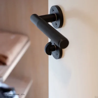 Poignée de porte Riff système scandinave noir mat