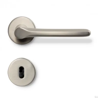 Poignée de porte Sintra Aluminium Argent Brossé Serrure modulaire