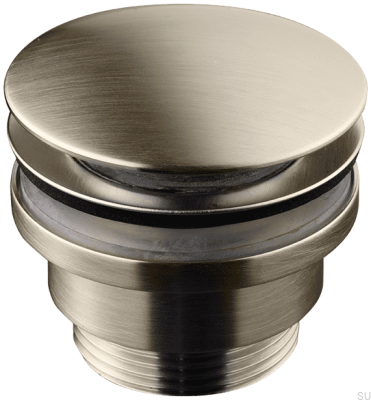 Bouchon de lavabo universel 68400, laiton nickelé brossé