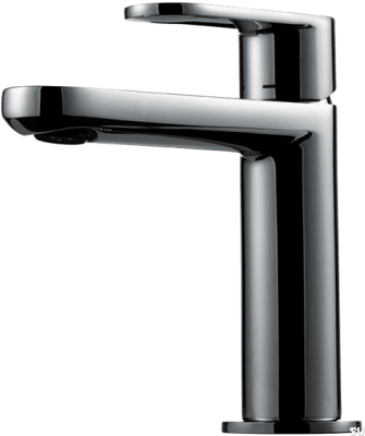 Robinet de lavabo CA071, laiton, chrome noir