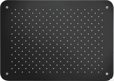 Pommeau de douche pluie rectangulaire 450 x 320 ZSOF093 Laiton Noir Mat