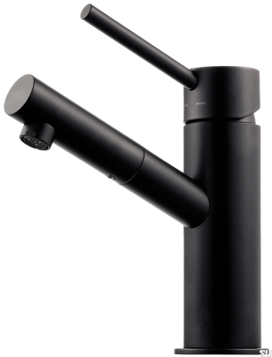 Robinet de lavabo BI071, laiton noir mat