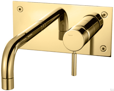Robinet de lavabo BOX006, Laiton Or Miel