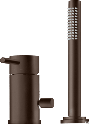 Robinet de baignoire avec pomme de douche BI048, Laiton Brun