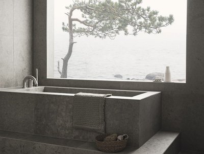 Robinet de baignoire 3 trous avec bec et douchette BI047, laiton poli