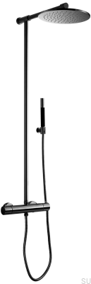 Ensemble de douche TVM300 en laiton noir chromé