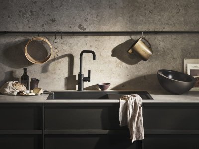 Robinet de cuisine ARM980, cuivre brossé, non peint