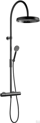 ARM7300-150 Ensemble de douche en laiton noir brossé et chrome