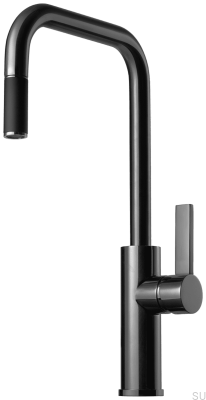 Robinet de cuisine avec bec extractible ARM985 Laiton Noir Chrome