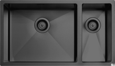 Évier de cuisine 7040 Acier PVD Noir Mat