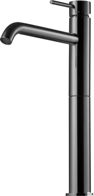 Robinet de lavabo EVM082, laiton, chrome noir