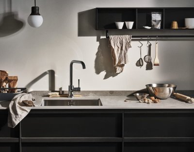 Robinet de cuisine EVO980, laiton graphite