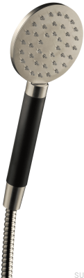 ZDOC095 Pommeau de Douche Laiton Nickel Brossé avec Noir