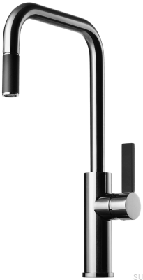 Robinet de cuisine avec bec extractible ARM985 Laiton Chrome avec Noir