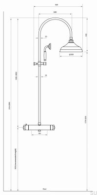 Set de douche XCOL7269-150 Laiton chromé