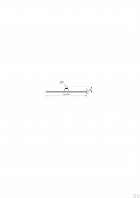 Pommeau de douche pluie rectangulaire 340 x 220 ZSOF091 Laiton chromé