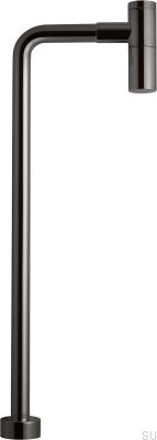Siphon de lavabo avec tube en L XA100 Laiton Noir Chrome