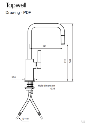 Robinet de cuisine avec bec extractible ARM577 Laiton Marron