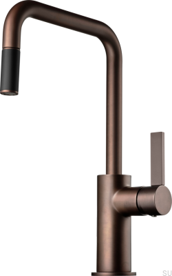 Robinet de cuisine avec bec extractible ARM577 Laiton Marron