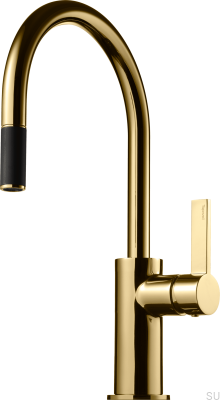 Robinet de cuisine avec bec extractible ARM375 Honey Gold Brass