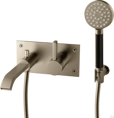 Robinet de baignoire thermostatique mural ARM036, laiton nickel brossé