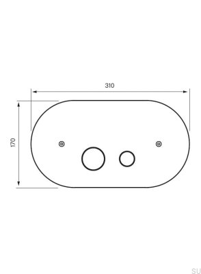 Bouton affleurant RON112, laiton chromé