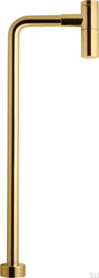 Siphon de lavabo avec tuyau de type L XA100, Laiton Or Miel