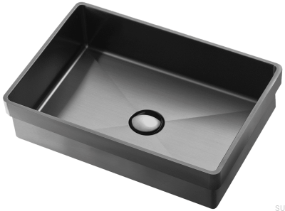Vasque à encastrer TA4328 Acier Noir Chrome PVD
