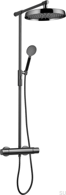Ensemble de douche ARM300-150 en laiton noir chromé
