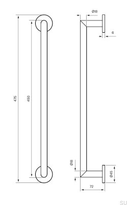 Porte-serviettes TA211 Laiton Nickel Brossé