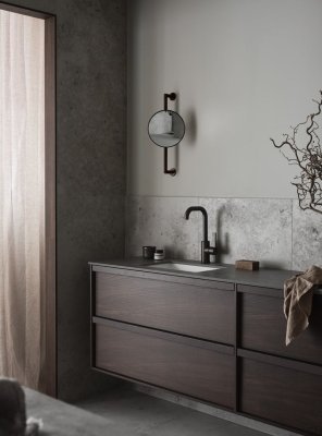 TA816 Miroir de salle de bain en laiton gris Ascot