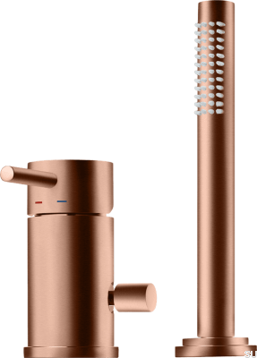 Robinet de baignoire avec pomme de douche BI048, Cuivre Brossé, Non Peint