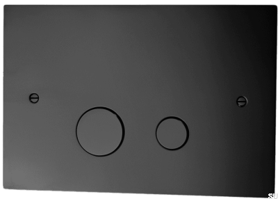 Bouton de chasse d'eau DUO112, Laiton Noir Mat