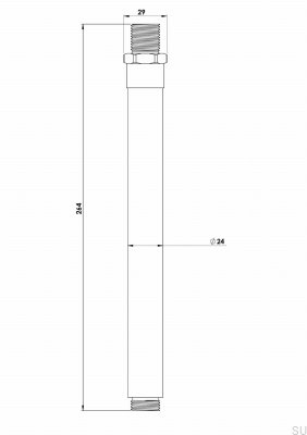 Bras de douche FL271-200 Laiton chromé