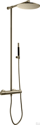 Ensemble de douche TVM300 en laiton nickelé brossé