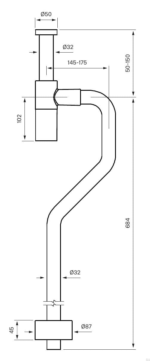 9421104--Syfon umywalkowy z rurą typu S XA200 Mosiężny Czarny Mat-Tapwell-Skandynawskie-Uchwyty_2