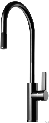 Robinet de cuisine avec bec extractible ARM185 Laiton Noir Chrome