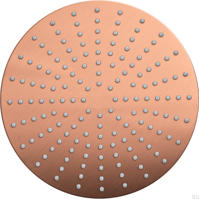 Pommeau de douche à effet pluie rond 250 ZSOF250 Cuivre brossé Non peint
