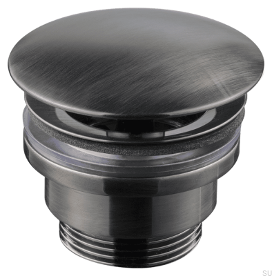 Bouchon de Lavabo Universel 68400 Laiton Brossé Noir Chrome