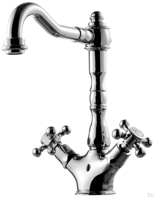 Robinet de lavabo FBLV075, laiton chromé